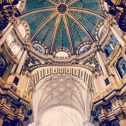 2012     #Travel #Memories #Throwback #2012 #Autumn #Granada #Spain    ...   #Cathedral #Interior #Column #Ceiling #Arch #Dome #Decoration #Sculpture #Statue #Painting #Stained #Glass #Light ©  Jude Lee