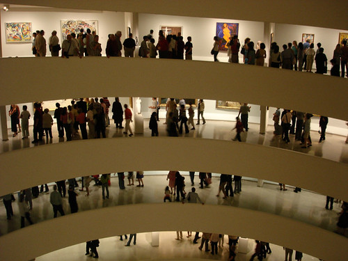 Visitors at the Guggenheim Museum, NYC