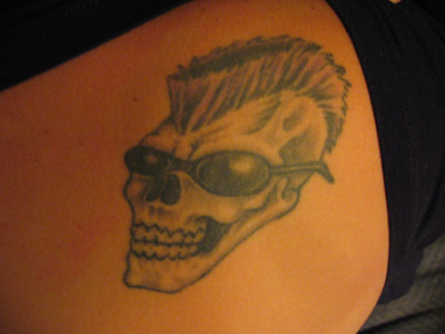 Funky Skull Tattoo,Funky Skull Tattoo,skull tattoos,skull tattoo designs