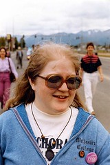 Mel Green in the 1983 Anchorage Pride march