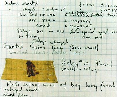 First Computer Bug Moth
