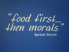 food first... then morals