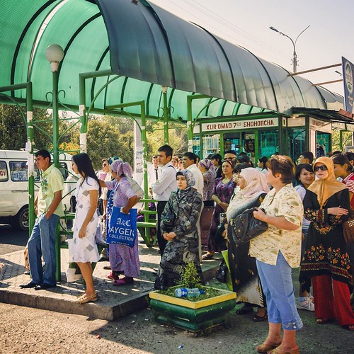     ...    ...          #Travel #Memories #Throwback #Tashkent #Uzbekistan     #Bazar #Market #Bus #Stop #Peoples ©  Jude Lee