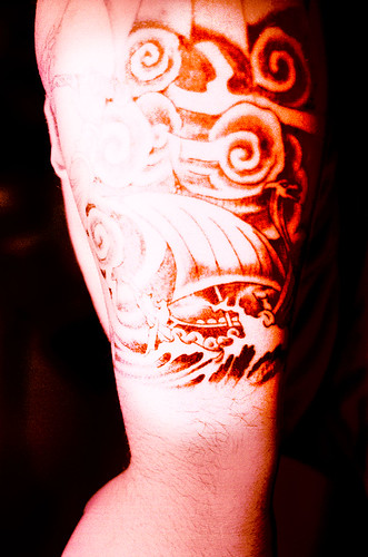 ship tattoo. Viking Ship Tattoo