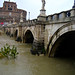 ponte s. angelo and floodwaters