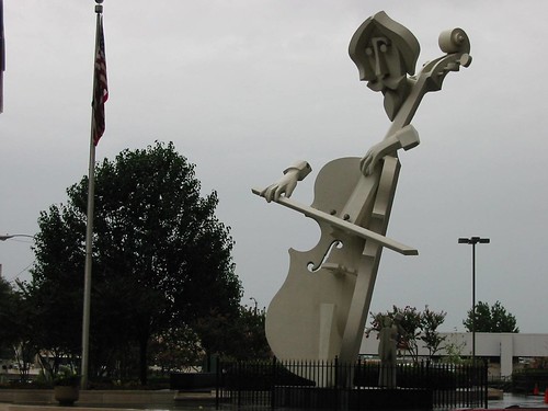 'Virtuoso' by David Adickes 1983, in front of the Lyric Center, Houston, Texas