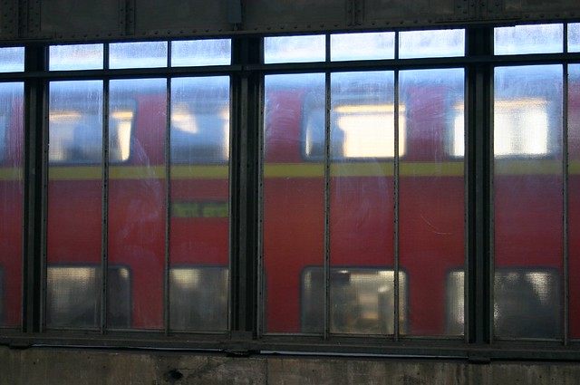 Journey of waiting XXXV: train behind window