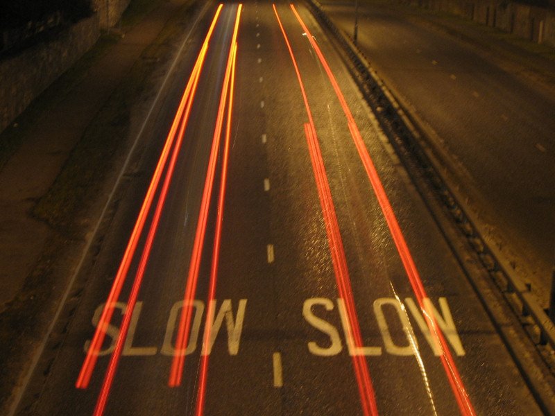 Slow Traffic Lights by Night