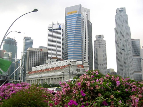 Highrise in construction, HSBC, Singapore Land Tower, The ...