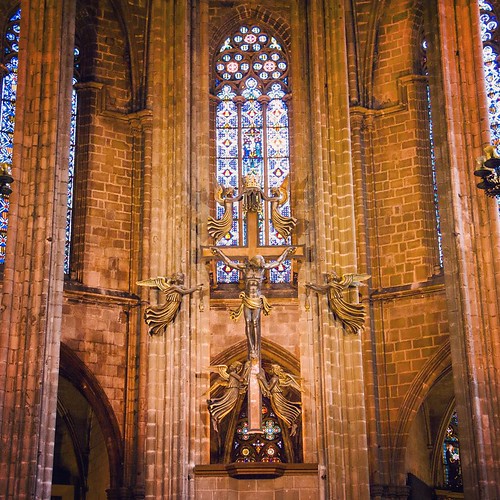 2012     #Travel #Memories #Throwback #2012 #Autumn #Barcelona #Spain     ...     #Gothic #Point #Cathedral #Interior #Column #Statue #Stained #Glass ©  Jude Lee