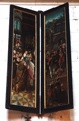 Saint Omer, Nord-Pas-de-Calais, Cathédrale Notre-Dame, choir, painted panels, St. Omer heals the sick