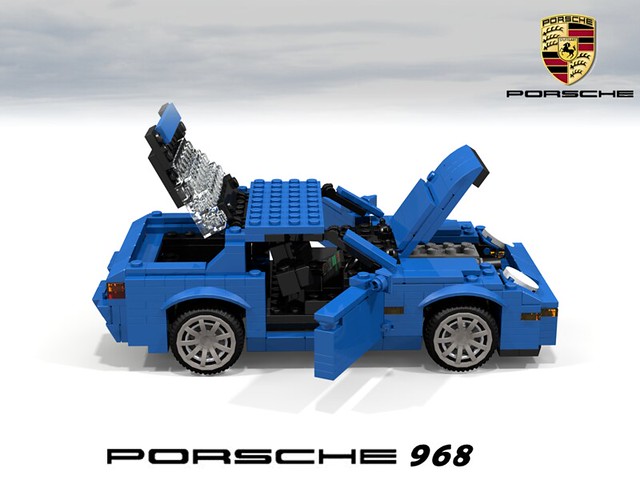 auto sports car germany model lego stuck render german 1992 coupe challenge 92 1990s 90s cad sportscar lugnuts povray 968 moc porshe ldd miniland lego911 stuckinthe90s
