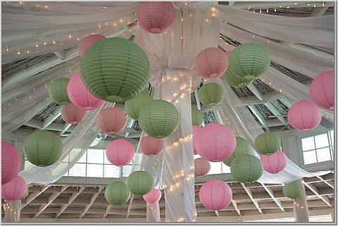 pink green lanterns, originally uploaded by Wedding or Party Decorations.