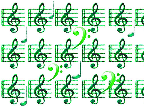 Green and Note Music Background by MidiMacMan