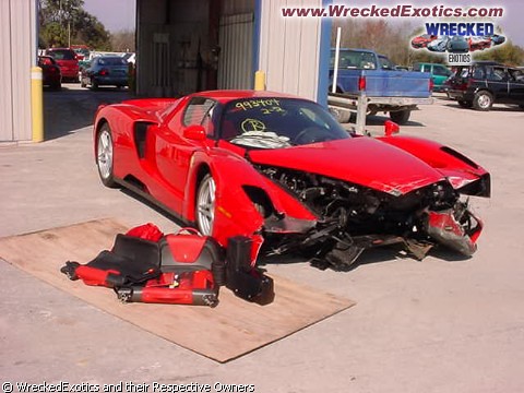 Exotic Car Crash by Wasim Ahmad I think that used to be a Ferrari