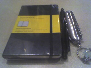 My new squared moleskine notebook