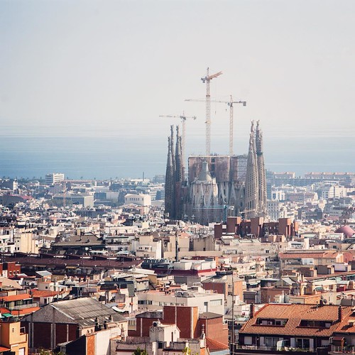 2012     #Travel #Memories #Throwback #2012 #Autumn #Barcelona #Spain     ... #Way to #Park #Guell #Town #Landscape #View #Cathedral #Sagrada #Familia #Sea ©  Jude Lee