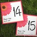 Pink Gerbera Daisy Custom Wedding Table Numbers Cards <a style="margin-left:10px; font-size:0.8em;" href="http://www.flickr.com/photos/37714476@N03/19476620960/" target="_blank">@flickr</a>