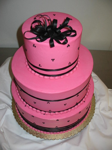Black And Pink Wedding Cakes. pink wedding cake black