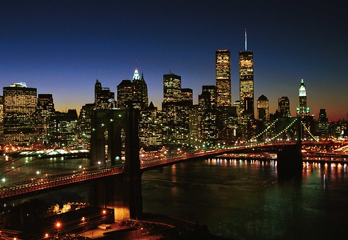 Manhattan Skyline and Brooklyn Bridge NYC by Dave Kliman