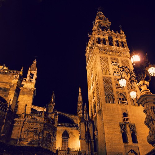 2012     #Travel #Memories #Throwback #2012 #Autumn #Sevilla #Spain    #Night #View #Giralda #Tower #Cathedral ©  Jude Lee