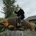 Glenn tamed a big salmon in Soldotna