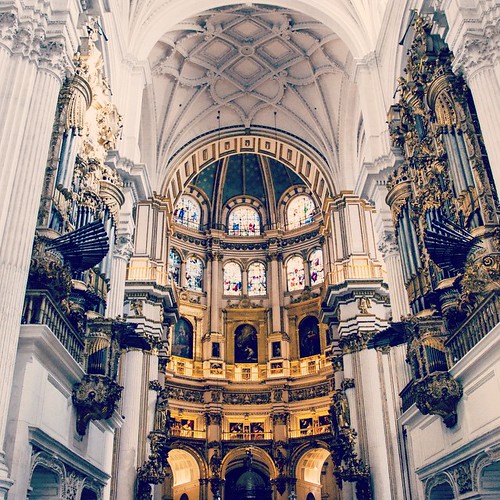 2012     #Travel #Memories #Throwback #2012 #Autumn #Granada #Spain    ...   #Cathedral #Interior #Column #Ceiling #Arch #Pipe #Organ ©  Jude Lee