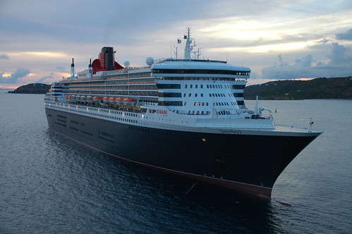 The Queen Mary 2 in St. Thomas Outer Harbour