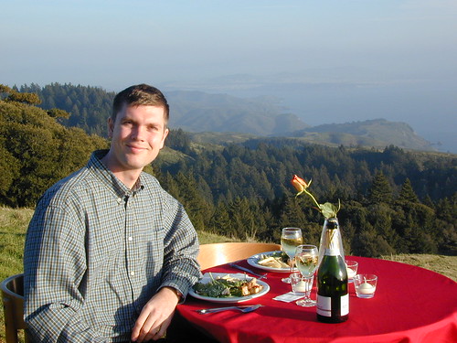 Shorel at the Engagement Dinner table on Mt.Tam