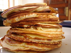 big stack of pancakes