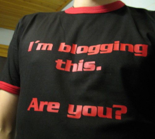 My new I'm blogging this T-shirt