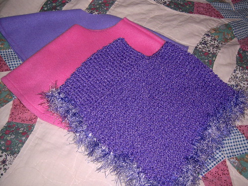 Purple Poncho for a New Baby