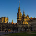 Dresden, Stadtschloss und Hofkirche im Licht des späten Winternachmittages