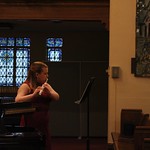 Student performing on flute.