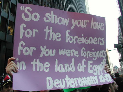 Immigrant sign from the Old Testament