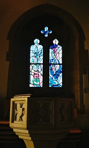 Chagall Stained Glass. Chagall stained glass window at Tudeley church