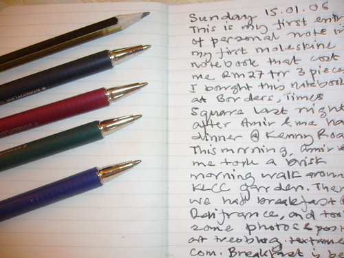 Coloured pens ...