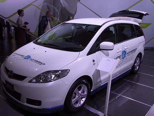 mazda hydrogen hybrid hre mazda5 concept 2006 autoshow detroit anthonaresnet