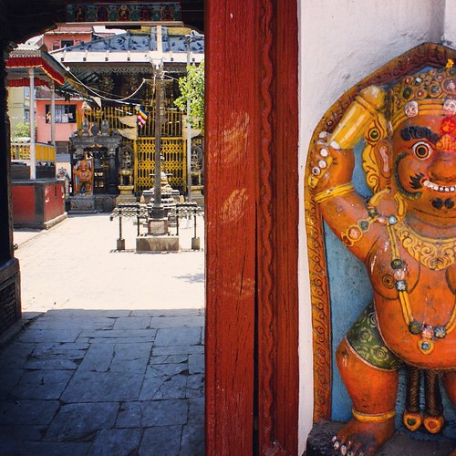   ... 2009   ... #Travel #Memories #2009 #Patan #Kathmandu #Nepal    ...    #Temple #Door #Guardian #Statue ©  Jude Lee