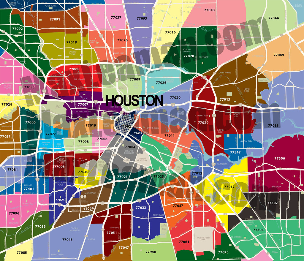 Zip Code Map Of Houston Tx