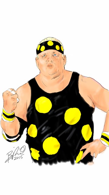 Quick sketch - WWE Hall of Famer: Dusty Rhodes  by Brian MonkeyMan Richard http://MonkeyManWeb.com