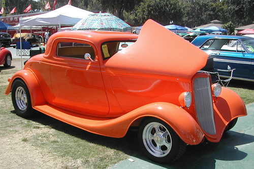 Orange 1934 Ford