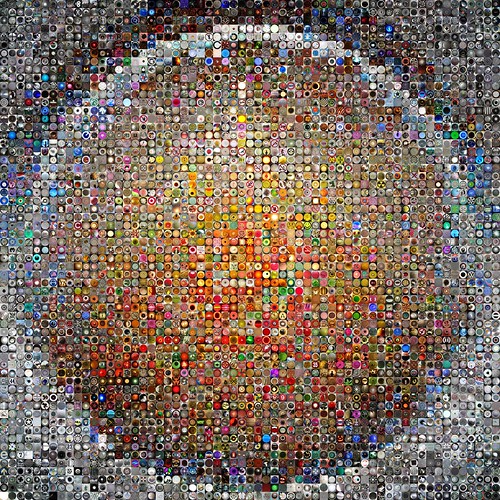 Squared Circle Mosaic: Giant Peach