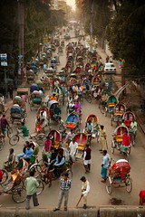 rickshaw traffic jam