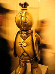 NYC Subway sculpture - Moneybags