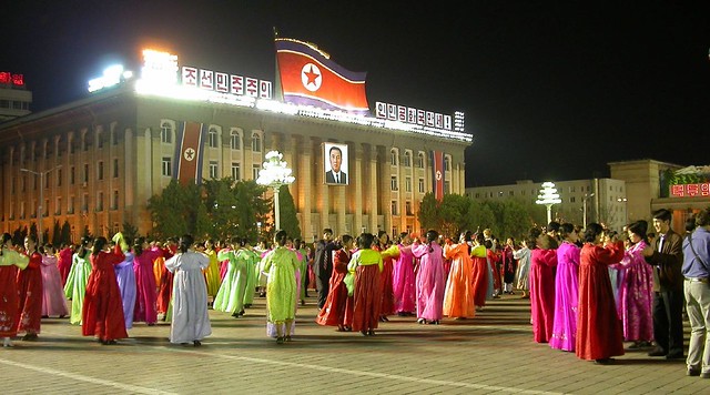 Birthday celebrations for Kim Il Song in Pyongyang (North Korea).