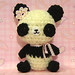 Amigurumi Panda Bear with pink flower