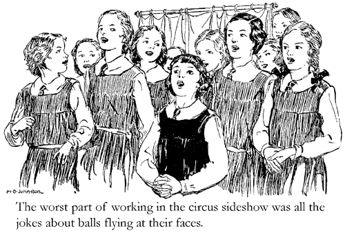 The worst part of working in the circus sideshow was all the jokes about balls flying at their faces.