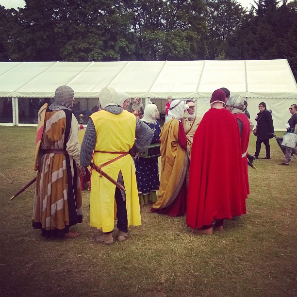 Preparing for King Johns arrival at the MAGNA CARTA 800 celebrations.