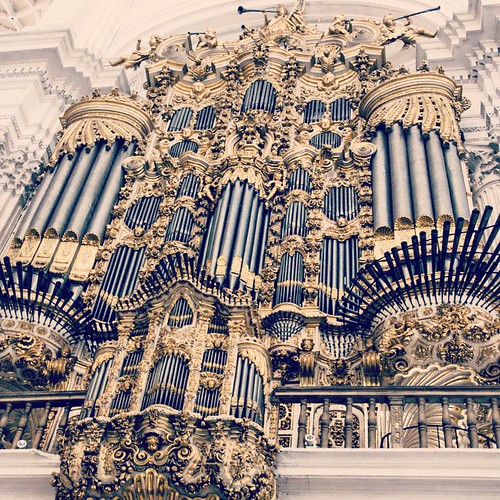 2012     #Travel #Memories #Throwback #2012 #Autumn #Granada #Spain    ...   #Cathedral #Interior #Column #Gold #Sculpture #Pipe #Organ ©  Jude Lee